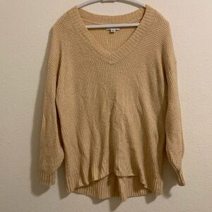 American Eagle Outfitters size small brown oversized v-neck sweater